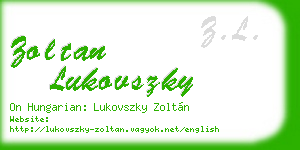 zoltan lukovszky business card